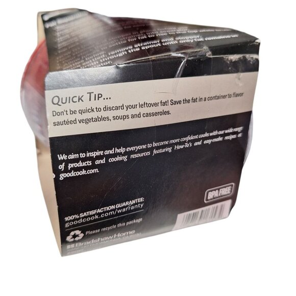 Good Cook Fat Separator Gravy Red 2 Cups Spout Strain Kitchen Gadget Stock - Picture 4 of 8